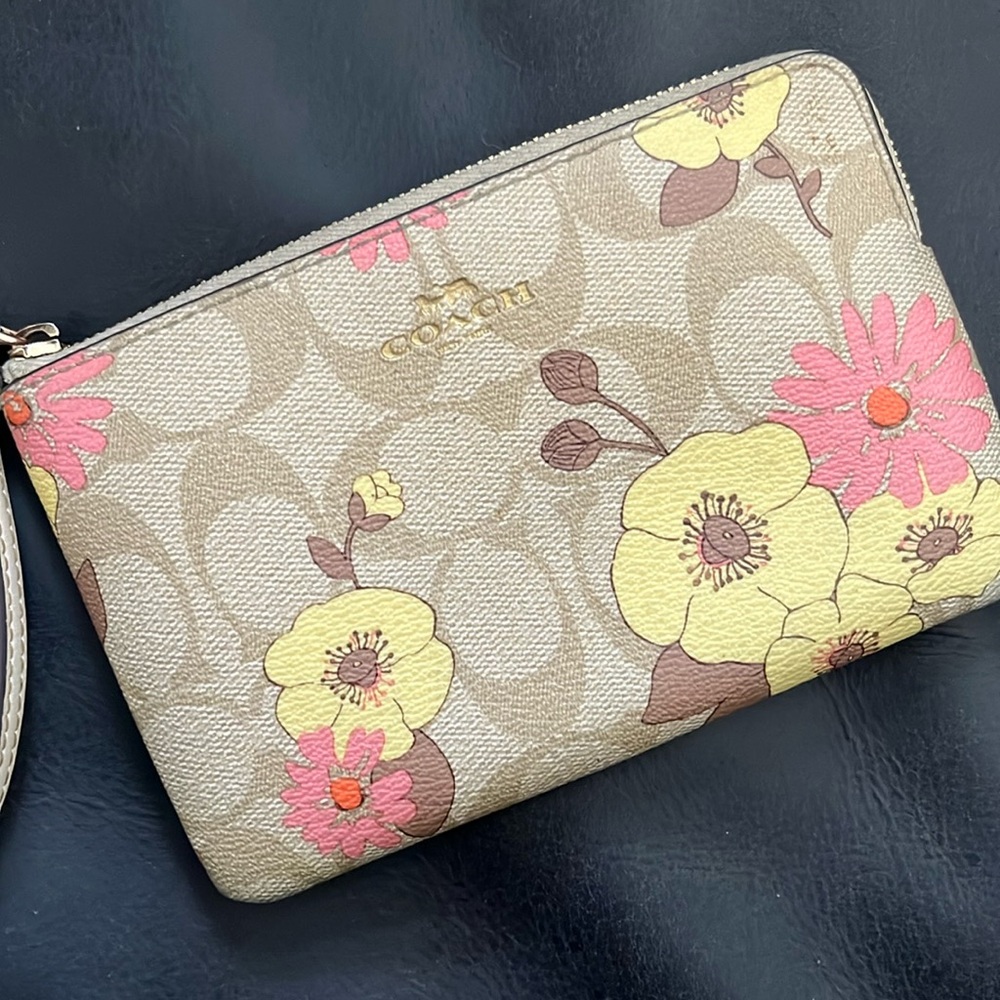 Floral Coach Wristlet